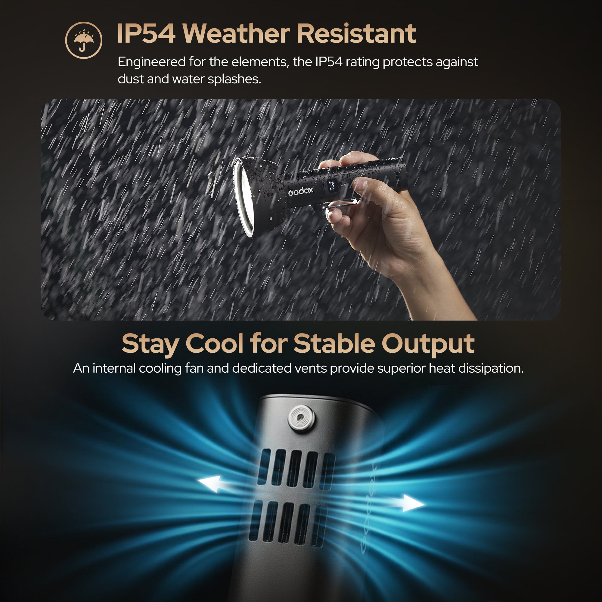 Godox FL15Bi IP54 weather resistant