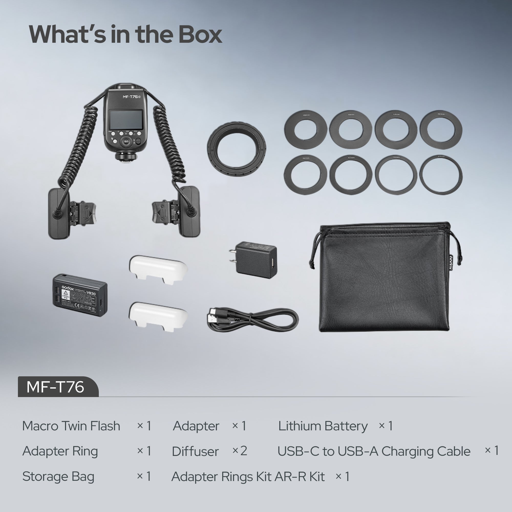 Godox MF-T76 Macro Twin Flash Kit