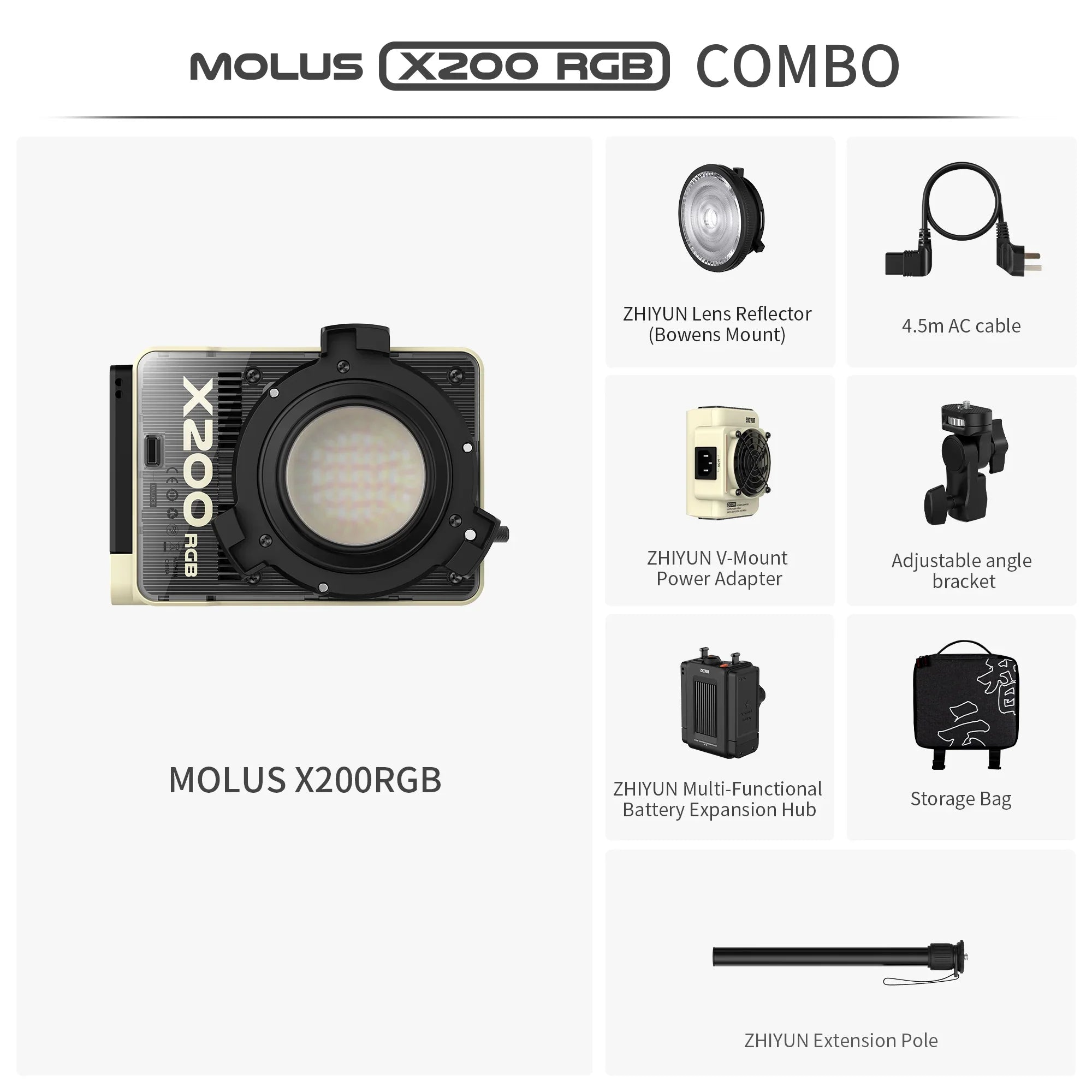 Zhiyun MOLUS X200RGB COB LED Light