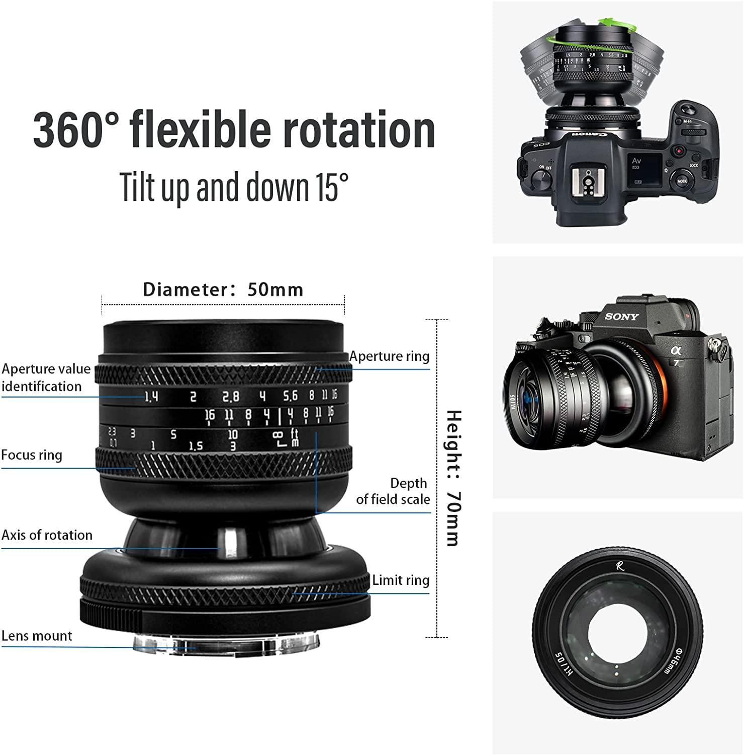 AstrHori 50mm F1.4 Large Aperture Full Frame Manual Focus Lens
