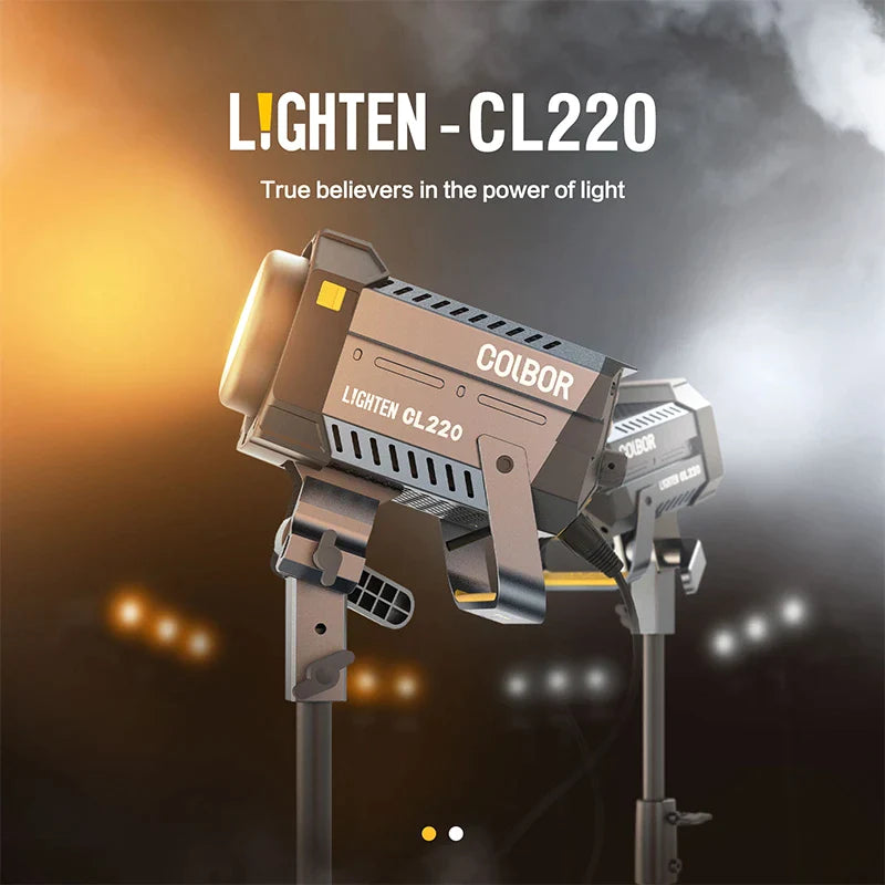 COLBOR CL220 COB Led Video Light,220W Bi Color 2700-6500K Support App