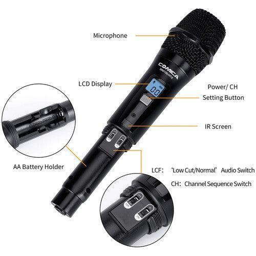 Comica CVM-WM100 H Uhf 48-Channel Professional Wireless Handhled Microphone