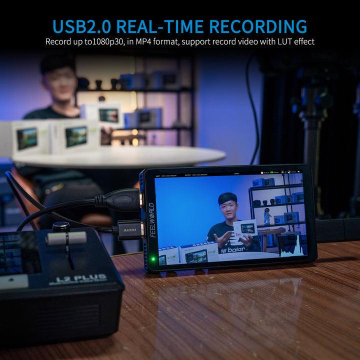 FEELWORLD CUT6 6 Inch Recording Monitor Field Camera DSLR USB2.0 Recorder - Vitopal