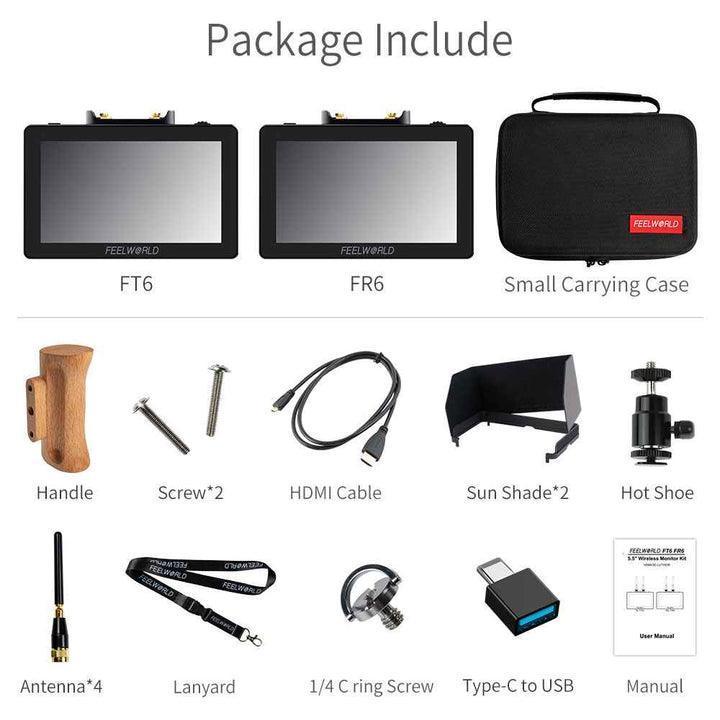 FEELWORLD FT6 FR6 5.5 Inch Wireless Video Transmission DSLR Camera 