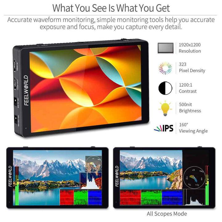 Feelworld F7 Pro 7 Inch 3D Lut Touchscreen DSLR Camera Field Director Ac Monitor - Vitopal