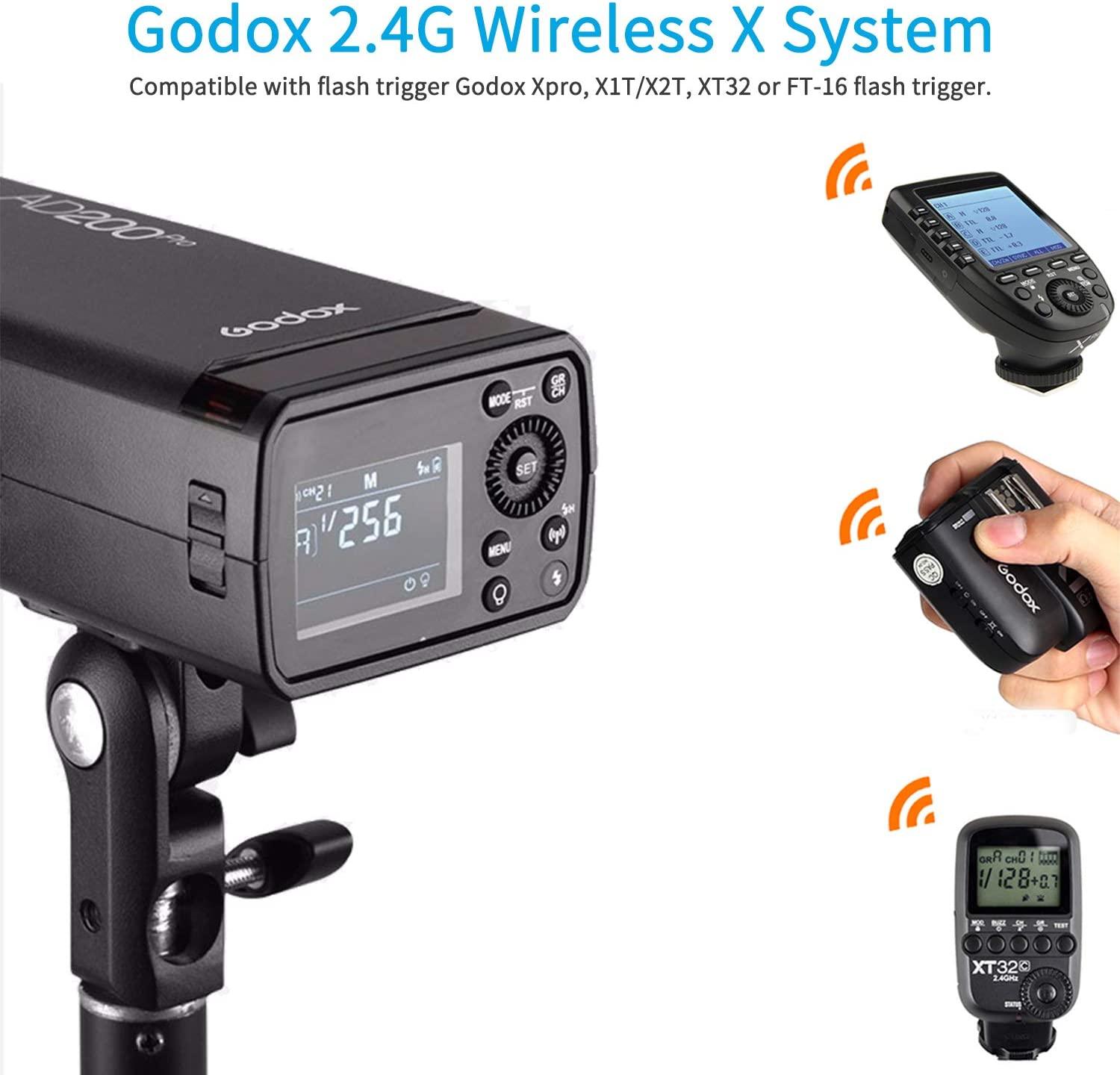 Godox AD200Pro TTL Pocket Flash with Built-in 2.4G Wireless X System  (Battery Powered Strobe Light) – Design Info