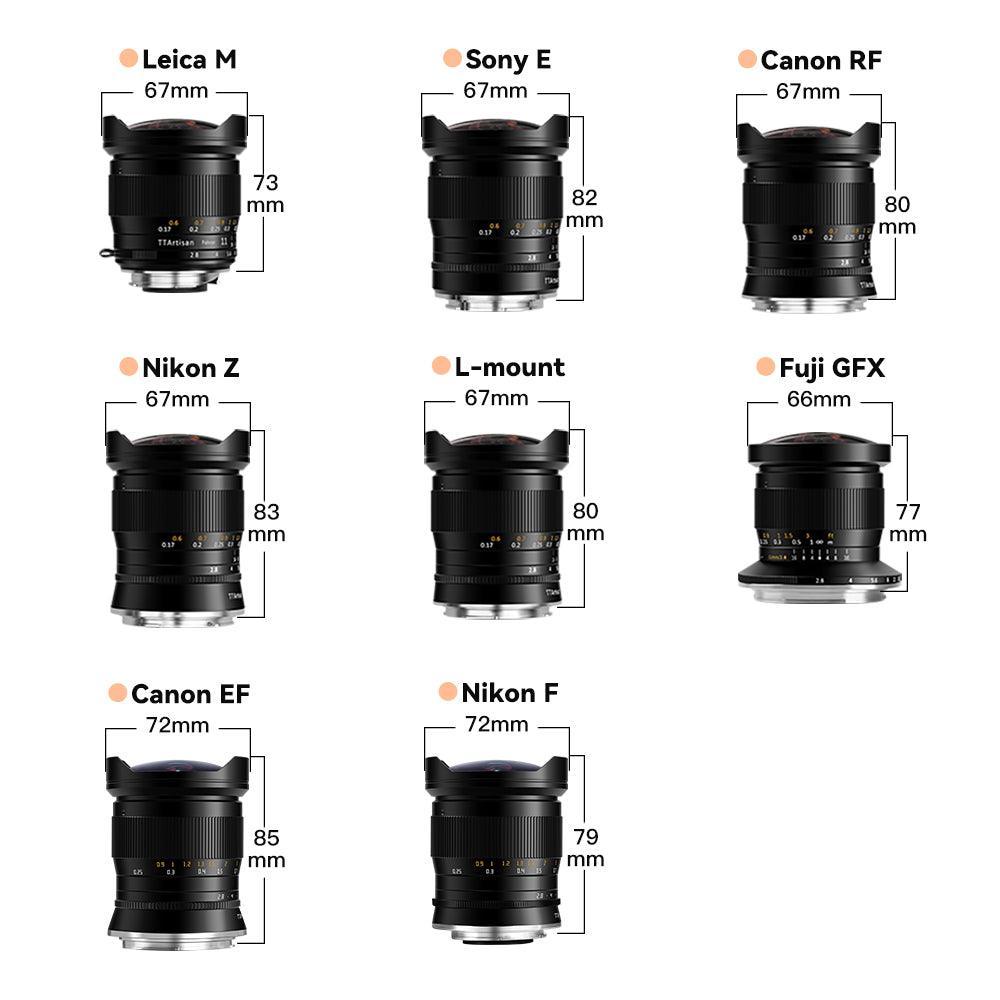 TTArtisan 11mm F2.8 Ultra-Wide Fisheye Full Frame Lens