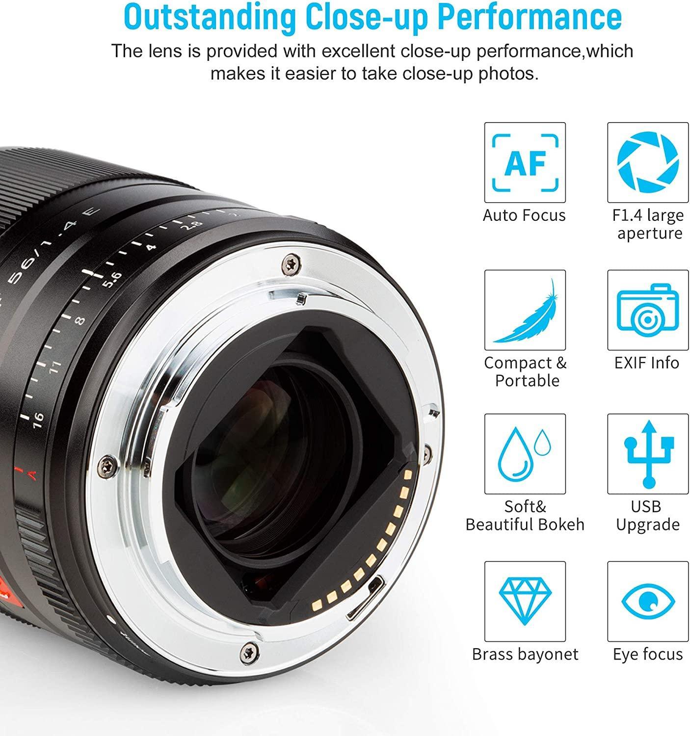 Viltrox 56mm F1.4 Autofocus Portrait Lens for Sony E-Mount Cameras